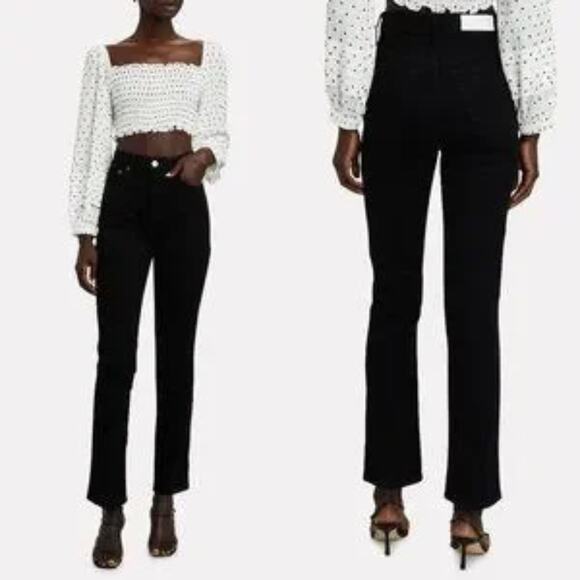 Re/Done 80s Slim Straight Fit High Rise Button Fly Jeans Pants 28 - Picture 1 of 14